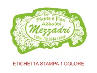 Etichette adesive per fioristi, fiorai e vivaisti (mm 53X32)  (cod.17G)